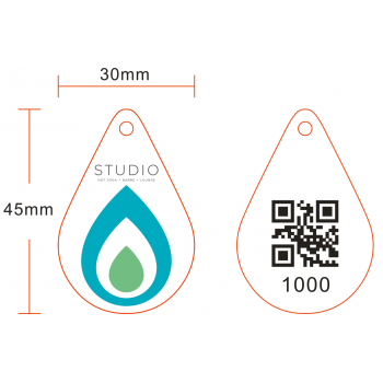 Custom Printed QR Key Tags 500 pack